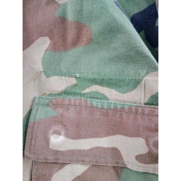 US ARMY Military Woodland Camo Coat BDU Large Long 8415-01-084-1644 patches *** - Picture 6 of 11